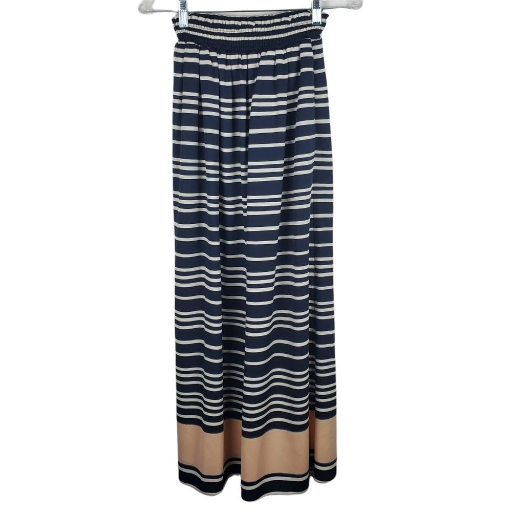 RACHEL Rachel Roy Small Two Piece Striped Matching Set Top Skirt Sunset Cropped - Picture 3 of 9